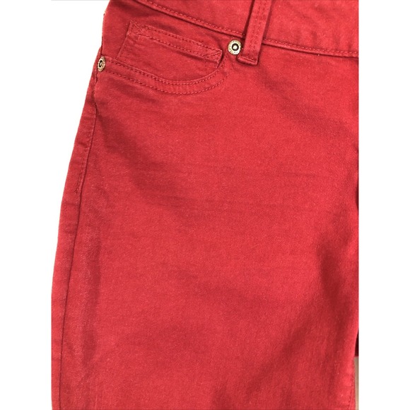 Maurice Pants Womens XS Deep Red Skinny Low Rise Jeans Jeggings Comfort Stretch - Picture 4 of 14
